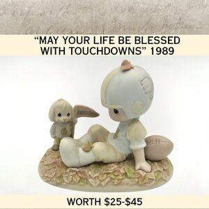 Precious Moments May Your Life Be Blessed With Touchdowns Figurine 4.5”